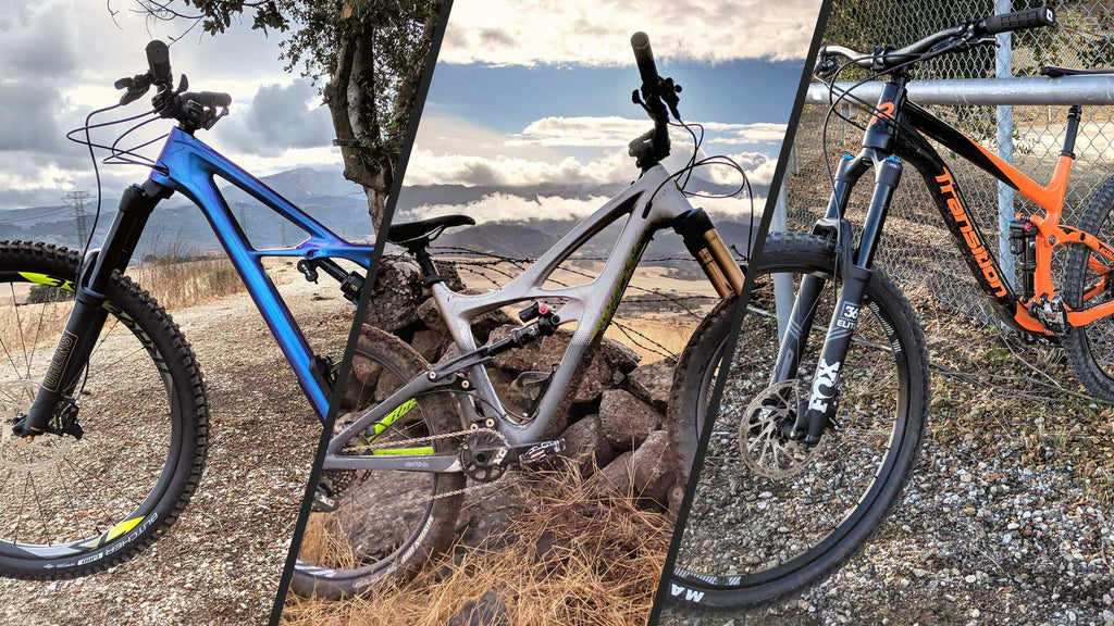 Specialized S-Works Enduro, Ibis Mojo HD4, and Transition Scout - See how they stack up at Dirt Demo Days